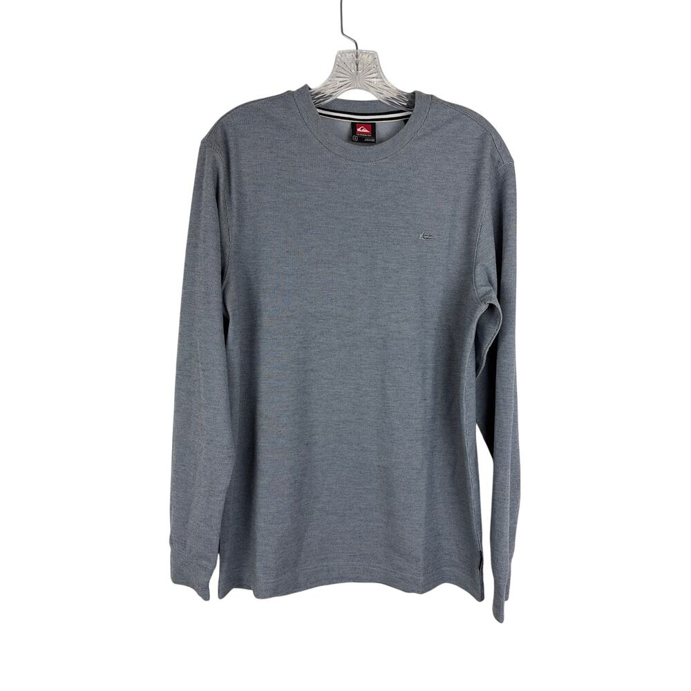 Quiksilver Mens Long Sleeve Shirt Small Blue‎ Soft Lightweight Sweatshirt